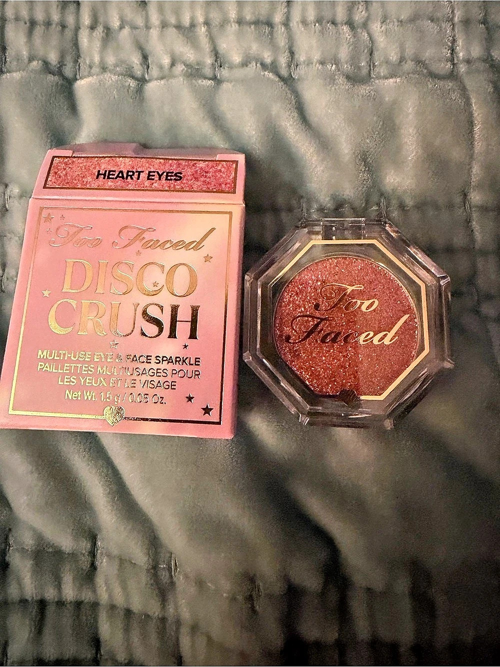 Too Faced Disco Crush Heart Eyes Eye & Face Sparkle NWT